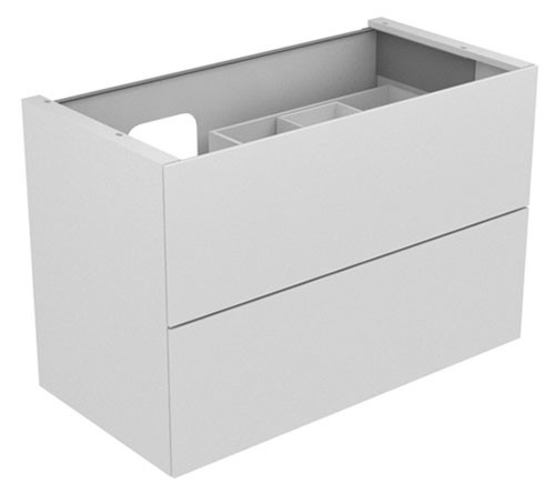 Keuco Waschtischunterschrank Edition 11 31255, 1 Front-Auszüge, anthrazit Lack seidenmatt/Glas anthr 31255110000