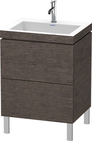 Duravit L-Cube c-bonded Set bodenstehend Eiche dunkel gebürstet Matt 600x480x698 mm - LC6936O7272