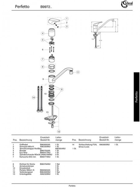 Ideal Standard Perlator PL-HC-IT, M22x1-S, B960920AA