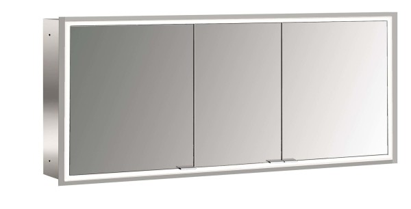 emco LED-Lichtspiegelschrank prime Facelift Unterputz, 1600 mm, 3-türig, IP 20 Rückwand verspiegelt,