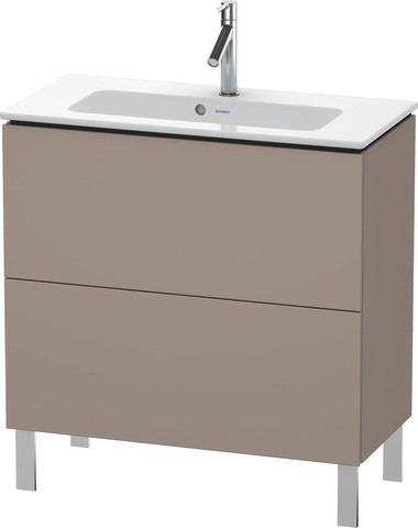 Duravit L-Cube Waschtischunterbau bodenstehend Basalt Matt 820x391x704 mm - LC667404343