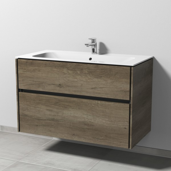 Sanipa Twiga Keramik-Set Finion mit 2 Auszügen, Eiche-Nebraska, SL26137