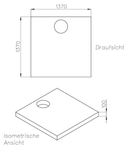 Neuesbad Wannenträger für Laufen Pro 140x140x4