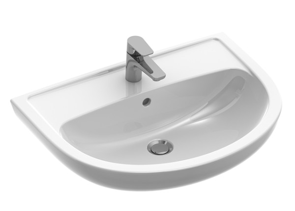 Villeroy & Boch Waschtisch Saval 2.0 550x435mm für 1-Loch Armatur geeignet mit Überlauf ov Weiss Al