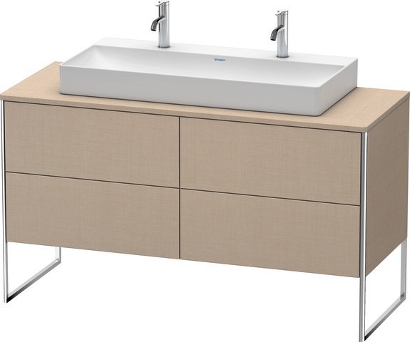 Duravit XSquare Konsolenwaschtischunterbau bodenstehend Leinen Matt 1400x548x778 mm - XS4925M7575