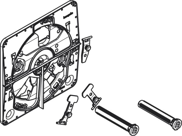 Hansgrohe ShowerSelect Trägerrosette E/Q inkl.Stopfen,Ausgl.elem.Heb.chrom, 94944000