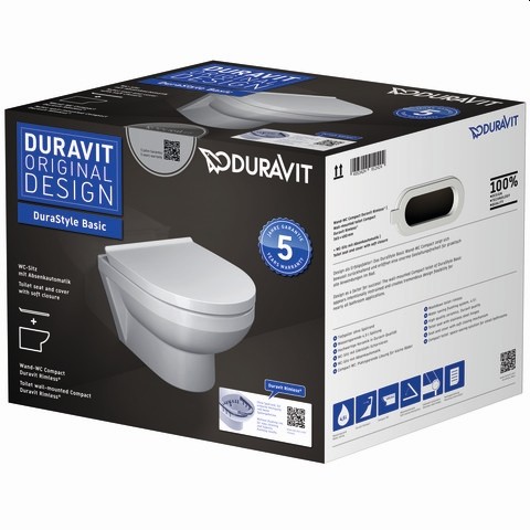 Duravit Duravit No.1 WC-Set wandhängend 365x480x400 mm - 45750900A1