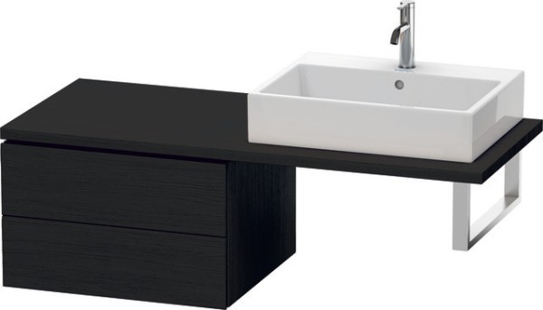 Duravit L-Cube Unterschrank für Konsole Eiche Schwarz Matt 620x547x400 mm - LC583801616