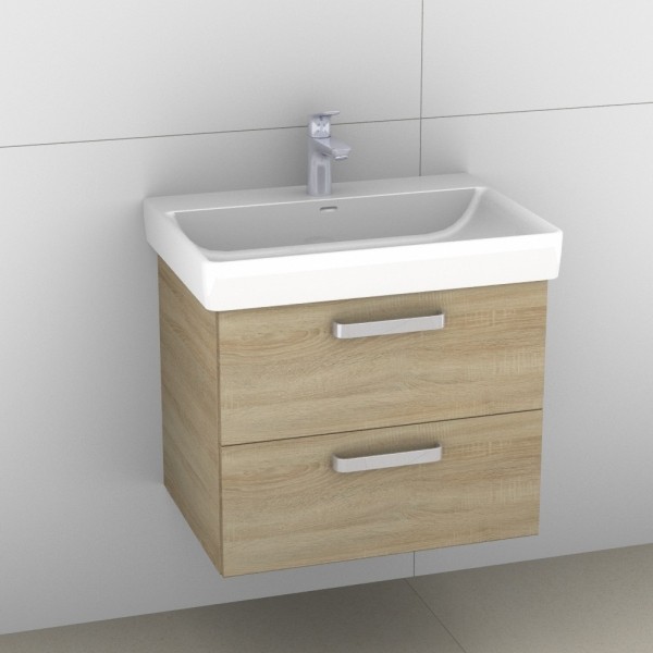 Artiqua 415 Waschtischunterschrank für Pro S 810964 Castello Eiche quer NB, 415-WU2L-L55-7134-426