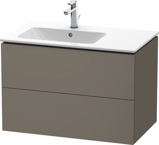 Duravit L-Cube Waschtischunterbau wandhängend Flanell Grau Seidenmatt 820x481x550 mm - LC629109090