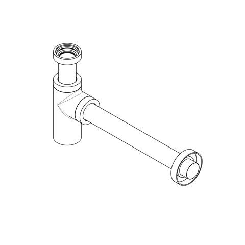 Kludi DESIGN-Flaschen- Geruchverschluss Stainless Brushed Nicke, 10020N5-00