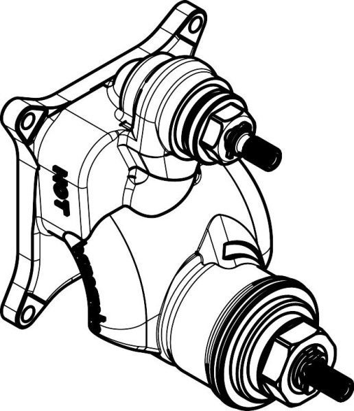 Hansgrohe Funktionsblock kpl. MTC 90 Grad, 92760000