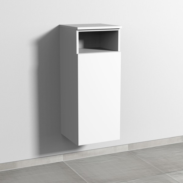 Sanipa 3way Mittelschrank mit 1 Tür und 1 offenem Fach, Weiß-Soft, SM13343