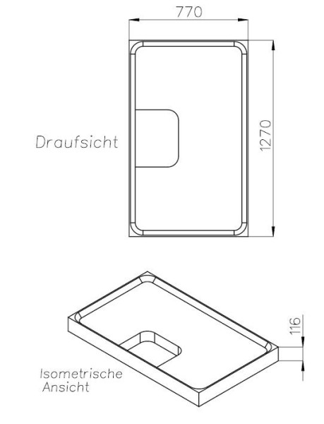 Neuesbad Wannenträger für Kaldewei Superplan Zero SF 80x130x2
