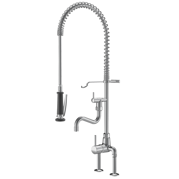 KWC Hebelmischer GASTRO Schwenkauslauf, AD153 A300 B370, Anschl,130mm, chromeline