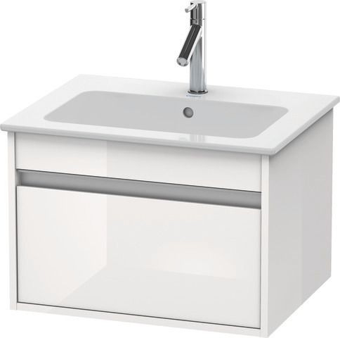 Duravit Ketho Waschtischunterbau wandhängend Weiß Hochglanz 600x475x410 mm - KT641802222