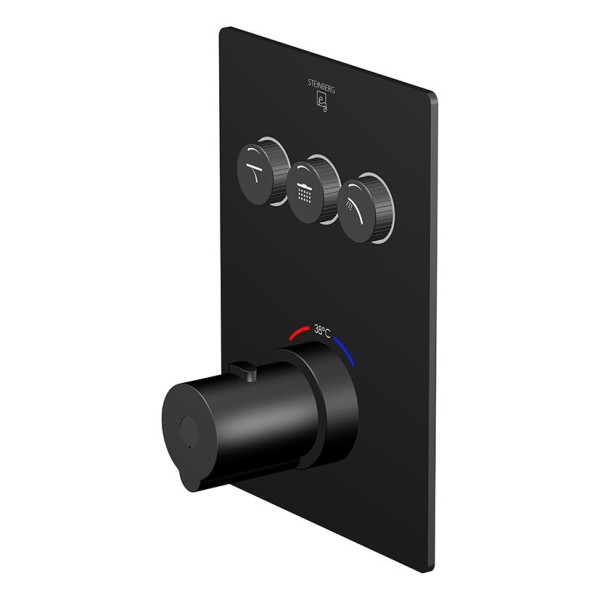 Steinberg Unterputzthermostat, mit pushtronic, mit Mengenregulierung, für 3 Verbraucher, chrom, 3904