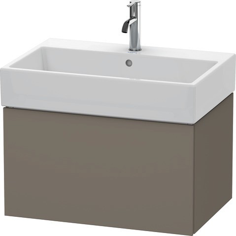 Duravit L-Cube Waschtischunterbau wandhängend Flanell Grau Seidenmatt 684x459x394 mm - LC617609090