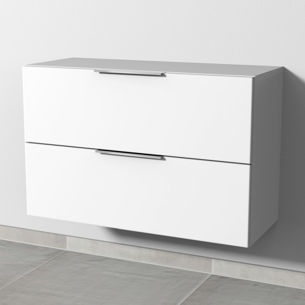 Sanipa 4balance Anbauschrank mit 2 Auszügen, Weiß-Matt, DG10101