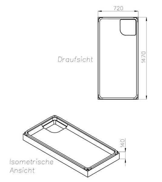 Neuesbad Wannenträger für Kaldewei Superplan NEU 150x75x2,5