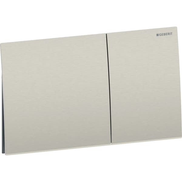 Geberit Sigma70 Betätigungsplatte, eckig, 2-Mengen-Spülung: Taste: nickel / gebürstet, 115622ID1