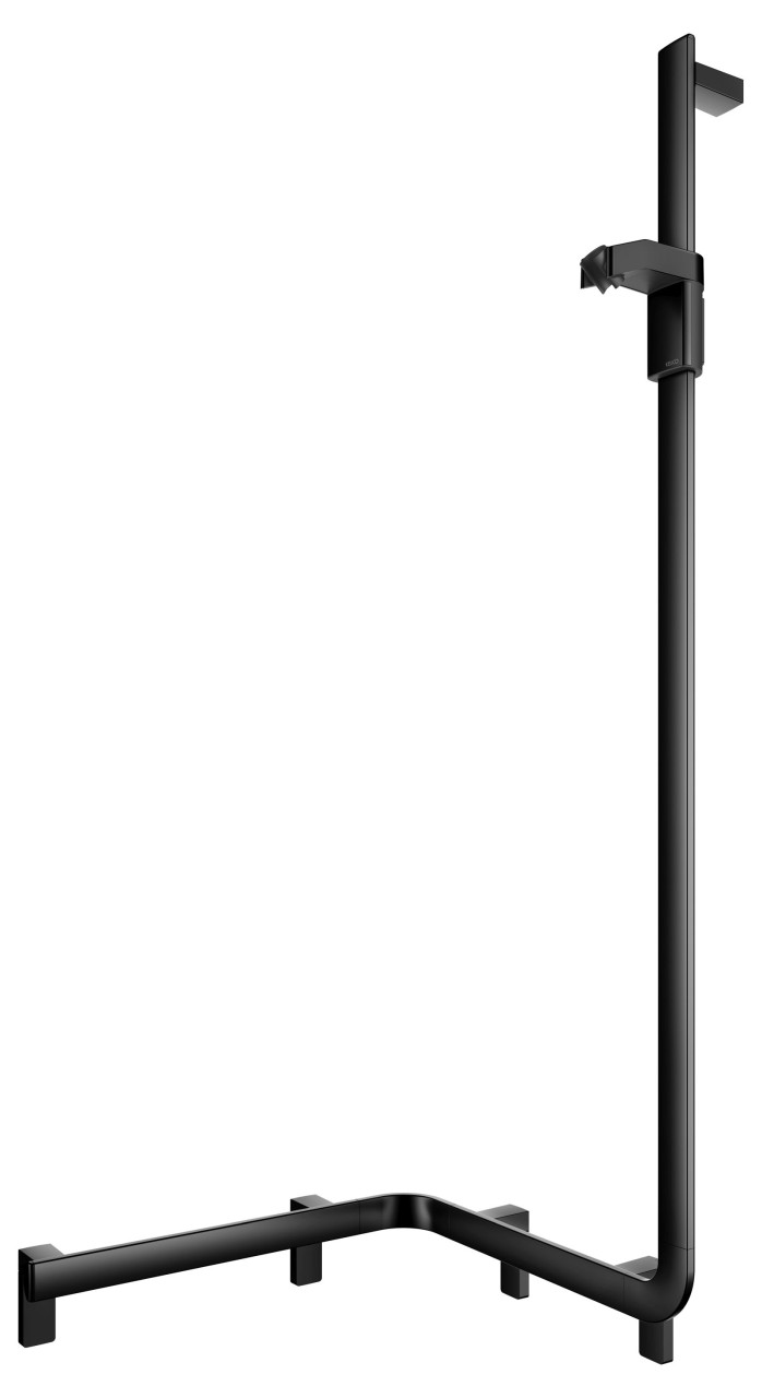 KEUCO AXESS Eck-Duschhandlauf 90° mit Brausestange rechts, Metall, B: 53,1 H: 130,1 T: 55 cm, 350083 35008376601