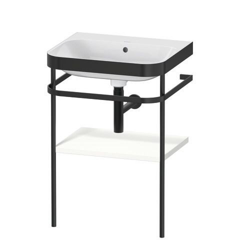 Duravit Happy D.2 Plus c-bonded Set mit Metallkonsole Weiß Supermatt 575x490x850 mm - HP4735N8484