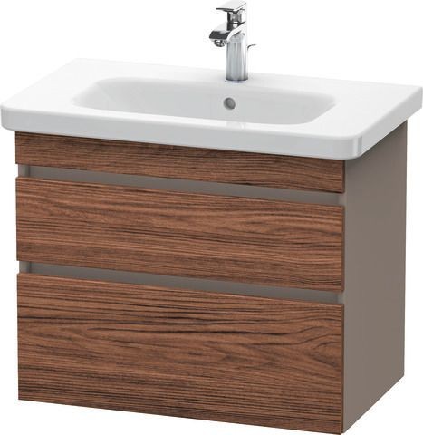 Duravit DuraStyle Waschtischunterbau wandhängend Nussbaum dunkel & Basalt Matt 730x448x610 mm - DS64
