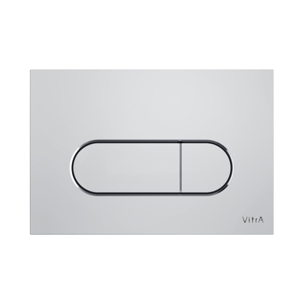VitrA Root Round WC-Betätigungsplatte für 2?Mengen?Spülung Chrom,740-2280