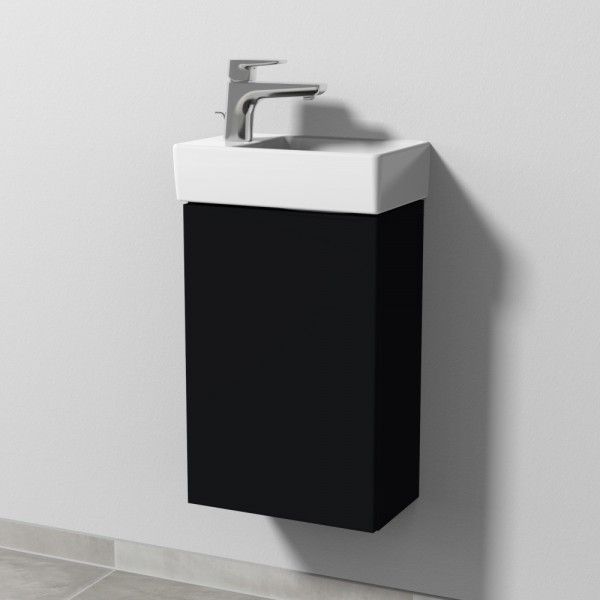 Sanipa 3way Waschtischunterbau zu Villeroy & Boch Avento Waschtisch mit 1 Tür, Schwarz-Matt