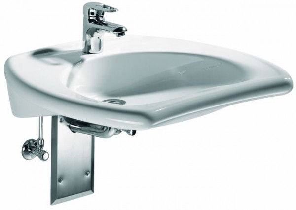 Geberit Waschtisch Vitalis B: 650, T: 600 mm, 1565600, weiss mit Keratect