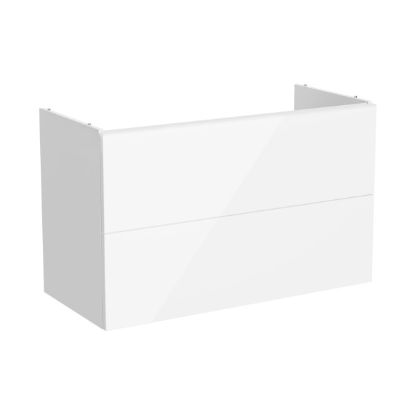 VitrA New Metropole Pure Waschtischunterschrank mit 2 Vollauszügen 98 x 45 x Weiß Hochglanz,67422