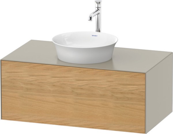 Duravit White Tulip Konsolenwaschtischunterbau wandhängend Natur Eiche & Taupe Matt & Seidenmatt 100