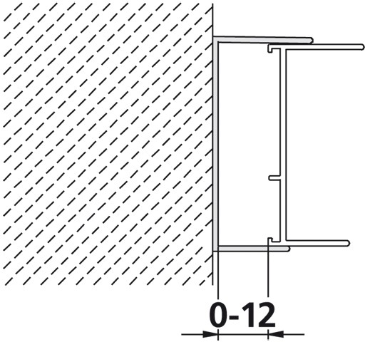 Kermi Wandanschluss-Profil Nova 2000 WAWAS2000 silber mattglanz, ZDWAWASN22001K