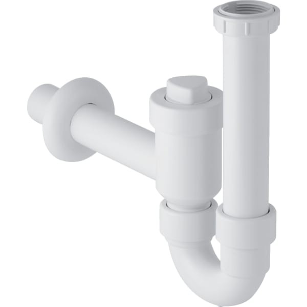 Geberit Ablauf mit Absperrventil G1 1/2x 40mm in PP weiß-alpin