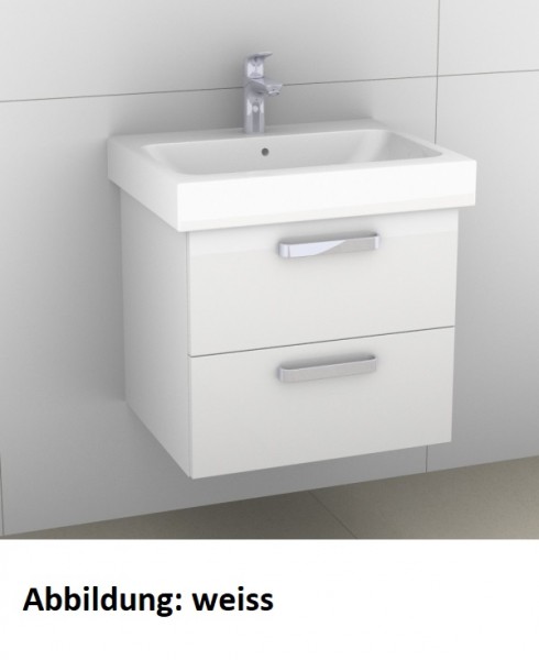 Artiqua 413 Waschtischunterschrank für iCon 124060, 124063 Oxid Hellgrau quer, 413-WU2L-K01-7183-721