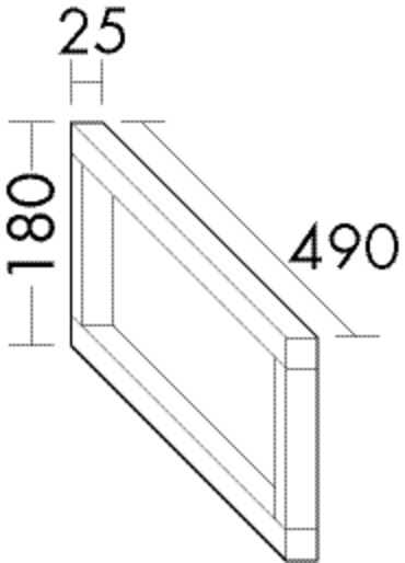 Burgbad Konsolenträger 180x25x490, ACAD006