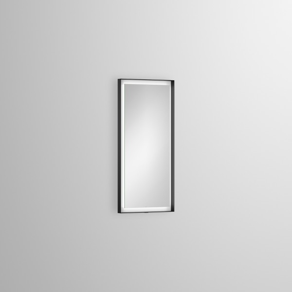 Alape Lichtspiegel, SP.FR375.S1, Aluminium, mattschwarz, pulverbeschichtet, 40