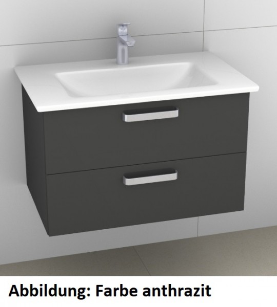 Artiqua 414 Waschtischunterschrank für Venticello 41048G Oxid Dunkelgrau quer, 414-WU2L-V103-7184-72