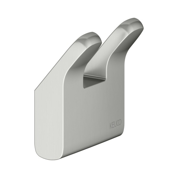 Keuco Handtuchhaken Coll. Moll 12713, doppelt, Edelstahl-finish, 12713060000