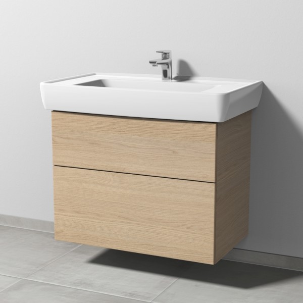 Sanipa 3way Waschtischunterbau zu Laufen Pro A Waschtisch mit 2 Auszügen, Eiche-Nordic
