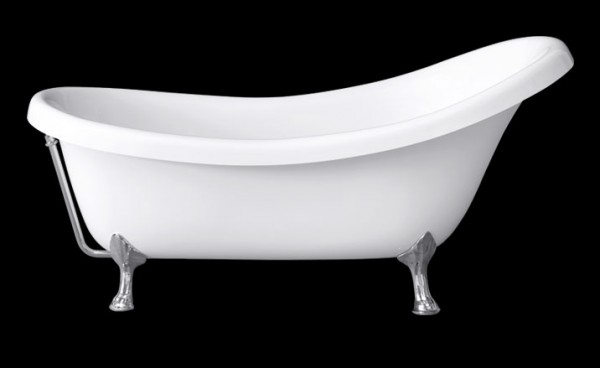 Tellkamp Nostalgia freistehende Oval Badewanne L: 175 B: 82,5 H: 83 cm Löwenfuß chrom