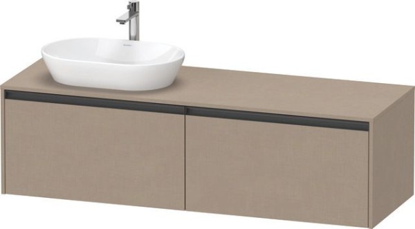 Duravit Ketho.2 Konsolenwaschtischunterbau wandhängend Leinen Matt 1600x550x459 mm - K24889L75750000