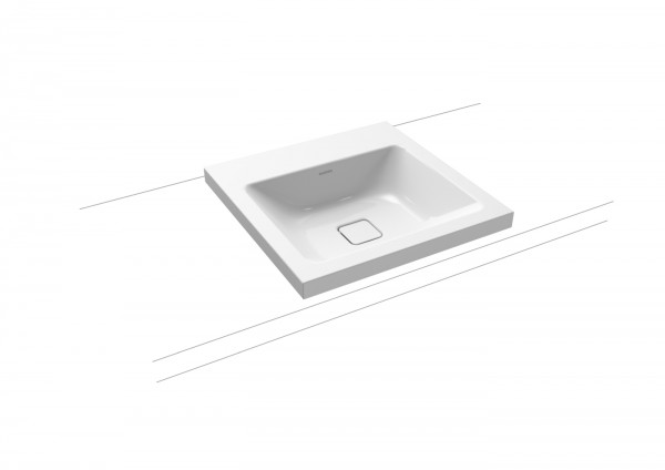 Kaldewei Aufsatzwaschtisch Cono, Modell 3076 ohne Überlauf 500x500, 908306003231
