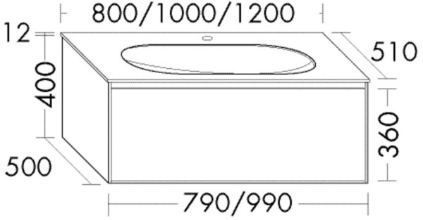 Burgbad Glas Waschtisch-Set rc40 Eiche Tabak/Lichtgrau Hochglanz, SGAP120F4601A0131