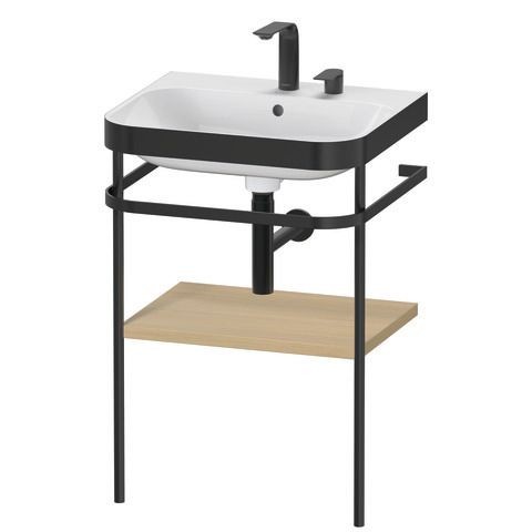 Duravit Happy D.2 Plus c-bonded Set mit Metallkonsole Mediterrane Eiche Matt 575x490x850 mm - HP4735