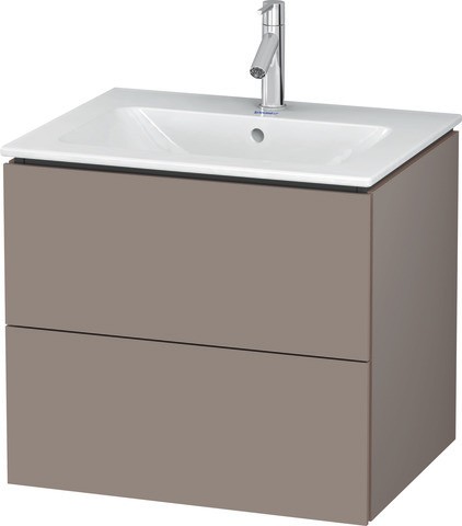 Duravit L-Cube Waschtischunterbau wandhängend Basalt Matt 620x481x550 mm - LC624004343