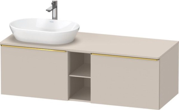 Duravit D-Neo Konsolenwaschtischunterbau wandhängend Taupe Matt 1400x550x459 mm - DE4950L34910000