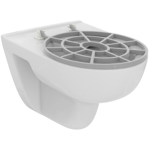 Ideal Standard Fäkalienausguß mit Wand-WC Randlos SmartGuard+ mit Klapprost Weiß, T5720HY