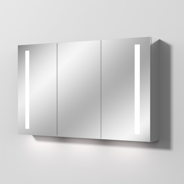 Sanipa Reflection Aluminium-Spiegelschrank ALEX 120 mit LED-Beleuchtung, AU3159Z